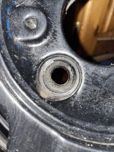 damaged wheel bolt hole