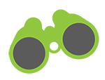 Green binoculars icon