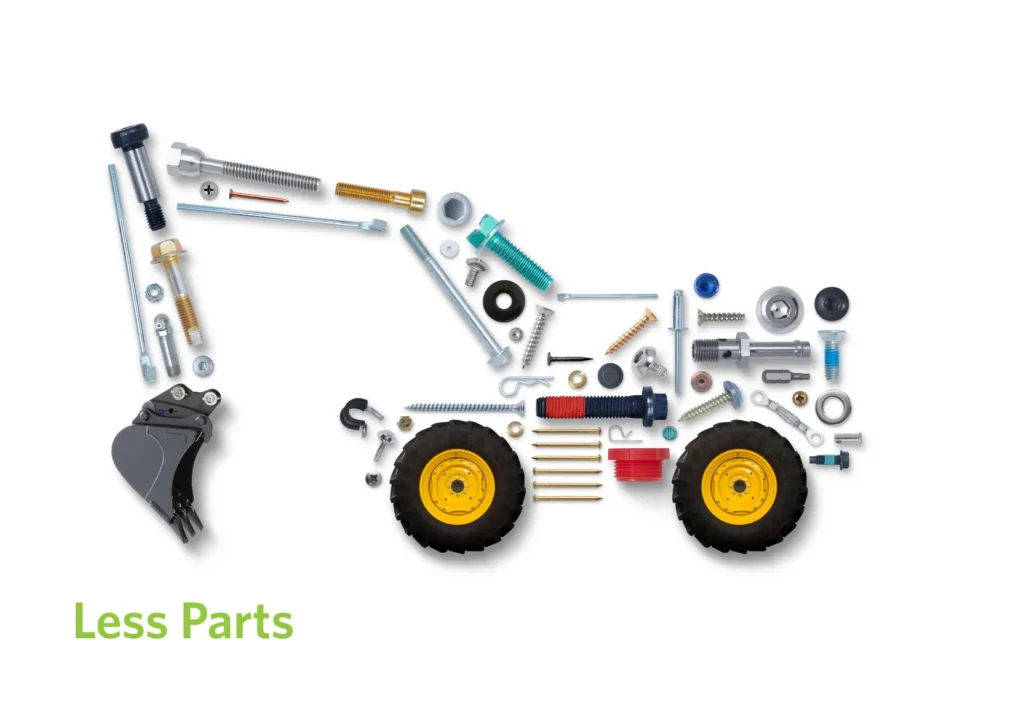 Machine made of parts with two tires less part text visible on the bottom left corner