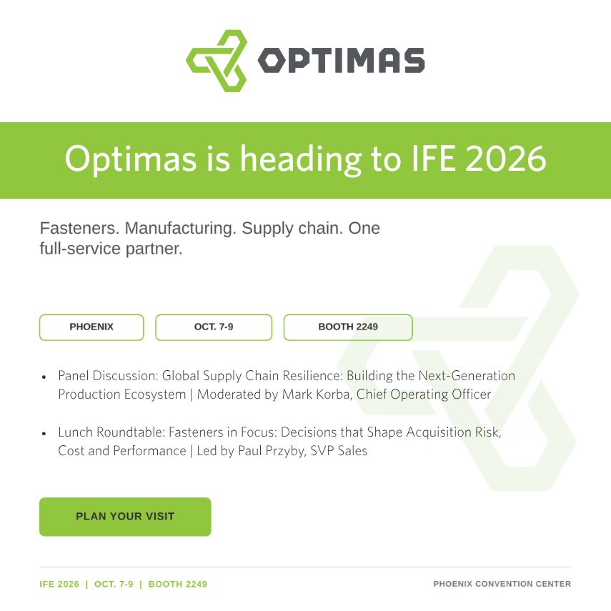 Optimas Heads to IFE 2026 as Lead Tech Sponsor of the Inaugural IFAS